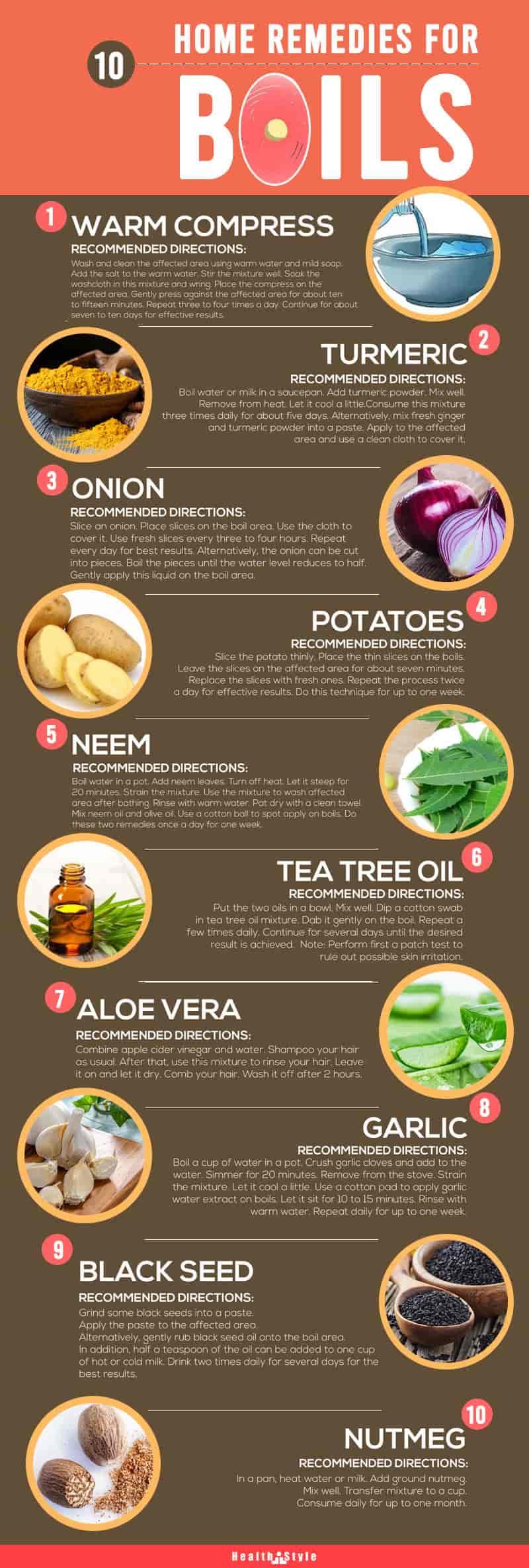 Home remedies for boils infographic